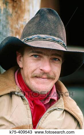 Portrait of a cowboy View Large Photo Image Stock Image - Portrait of a cowboy. Fotosearch