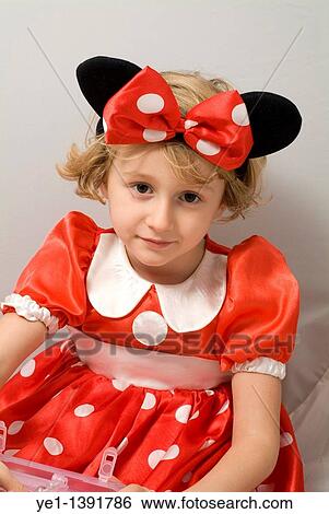Portrait of a girl dressed up in a costume of her favourite cartoon character View Large Photo Image Stock Photograph - Portrait of a girl dressed up in a costume of her favourite cartoon character. Fotosearch