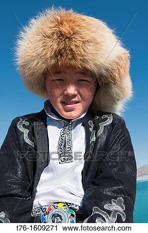 portrait of a Kazakh boy in the Altai Region of Bayan-? lgii in Western Mongolia View Large Photo Image Stock Image - portrait of a Kazakh boy in the Altai Region of Bayan-? lgii in Western Mongolia. Fotosearch