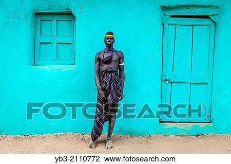 Portrait Of A Man From The Mursi Tribe, Jinka, Omo Valley, Ethiopia. View Large Photo Image Stock Image - Portrait Of A Man From The Mursi Tribe, Jinka, Omo Valley, Ethiopia.. Fotosearch