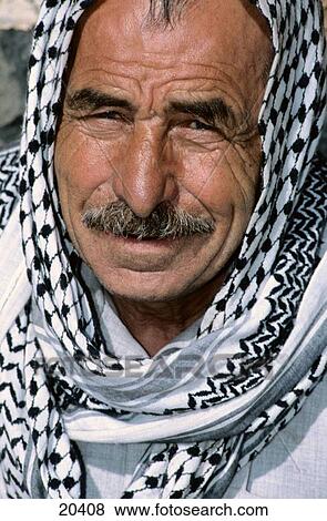 Portrait of a man with kefieh. Hama. Syria View Large Photo Image Stock Photo - Portrait of a man with kefieh. Hama. Syria. Fotosearch