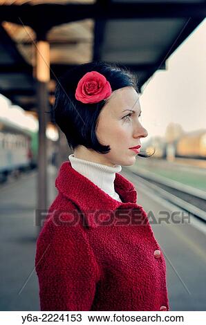 Stock Image - Portrait of a mid adult woman.. Fotosearch