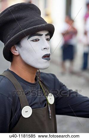 Portrait of a Mime View Large Photo Image Stock Photography - Portrait of a Mime. Fotosearch