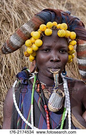 portrait of a Mursi girl, Mago National Park, Lower Omo, Ethiopia. View Large Photo Image Picture - portrait of a Mursi girl, Mago National Park, Lower Omo, Ethiopia.. Fotosearch