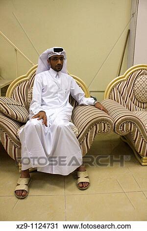 Stock Image - Portrait of a Qatari Man. Fotosearch