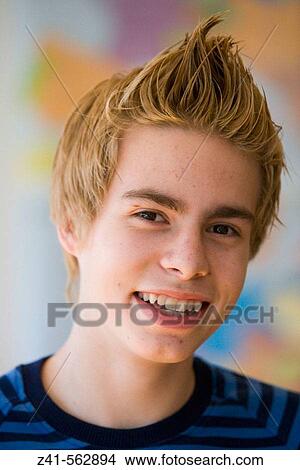 Picture - Portrait of a teenage boy. Fotosearch