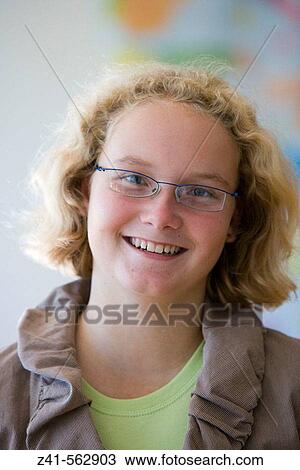 Stock Image - Portrait of a teenage girl. Fotosearch