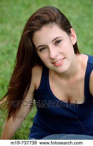 Portrait of a teenage girl View Large Photo Image Stock Photo - Portrait of a teenage girl. Fotosearch