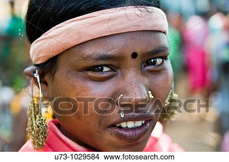 Portrait of a young Bonda woman. View Large Photo Image Picture - Portrait of a young Bonda woman.. Fotosearch