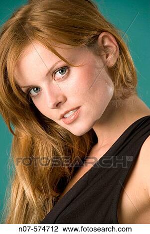 Stock Image - Portrait of a young lady. Fotosearch