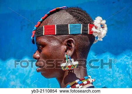 Portrait Of A Young Man From The Banna Tribe, Key Afar, Omo Valley, Ethiopia. View Large Photo Image Picture - Portrait Of A Young Man From The Banna Tribe, Key Afar, Omo Valley, Ethiopia.. Fotosearch