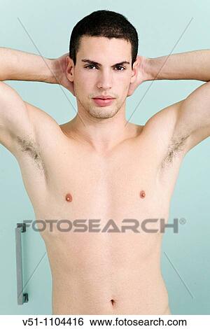 Portrait of a young man in the bathroom View Large Photo Image Stock Photograph - Portrait of a young man in the bathroom. Fotosearch
