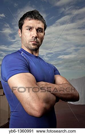 Portrait of a young Sportsman View Large Photo Image Stock Image - Portrait of a young Sportsman. Fotosearch