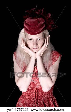Portrait of a young woman with feather hat View Large Photo Image Stock Image - Portrait of a young woman with feather hat. Fotosearch