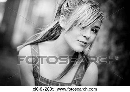 Stock Photography - Portrait of a young women, fashion. Fotosearch