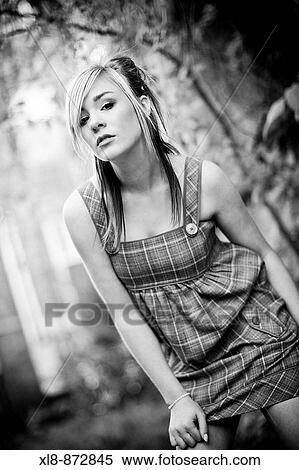 Stock Photography - Portrait of a young women, fashion. Fotosearch