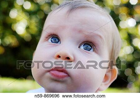 Portrait of an eight month old baby girl View Large Photo Image Stock Photograph - Portrait of an eight month old baby girl. Fotosearch