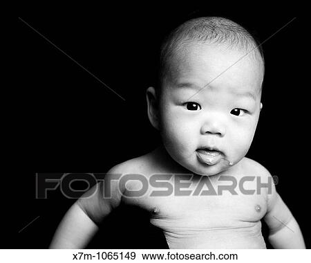 Portrait of Asian baby View Large Photo Image Stock Photo - Portrait of Asian baby. Fotosearch