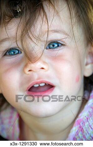 Portrait of baby girl, close-up View Large Photo Image Stock Image - Portrait of baby girl, close-up. Fotosearch