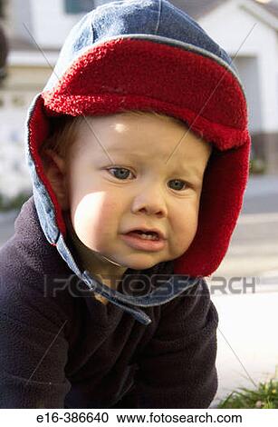 portrait of baby in red hooded jacket View Large Photo Image Stock Image - portrait of baby in red hooded jacket. Fotosearch