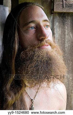 Portrait of Bearded Young Man - Cedar Mountain, North Carolina, USA View Large Photo Image Stock Image - Portrait of Bearded Young Man - Cedar Mountain, North Carolina, USA. Fotosearch