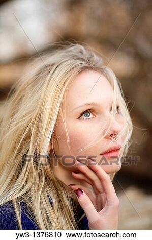Portrait of beautiful woman in autumn View Large Photo Image Stock Image - Portrait of beautiful woman in autumn. Fotosearch
