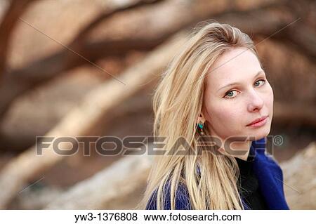 Portrait of beautiful woman in autumn View Large Photo Image Stock Photo - Portrait of beautiful woman in autumn. Fotosearch