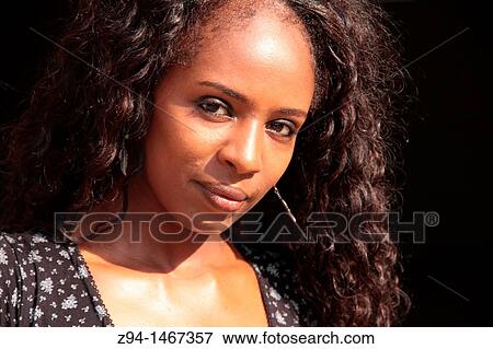 Stock Photo - Portrait of black woman. Fotosearch