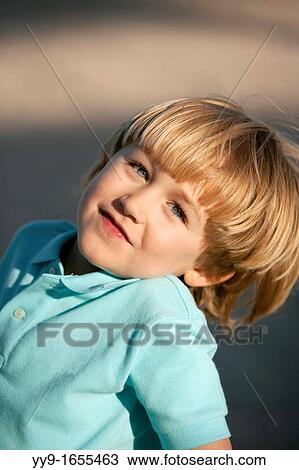 Portrait of Blond Boy - Pompano Beach, Florida USA View Large Photo Image Stock Image - Portrait of Blond Boy - Pompano Beach, Florida USA. Fotosearch