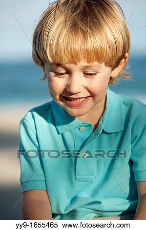 Portrait of Blond Boy - Pompano Beach, Florida USA View Large Photo Image Stock Photography - Portrait of Blond Boy - Pompano Beach, Florida USA. Fotosearch
