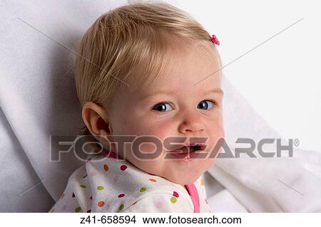 Portrait of blond little girl View Large Photo Image Picture - Portrait of blond little girl. Fotosearch