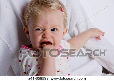 Portrait of blond little girl View Large Photo Image Stock Image - Portrait of blond little girl. Fotosearch