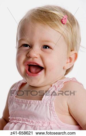 Portrait of blond little girl View Large Photo Image Stock Image - Portrait of blond little girl. Fotosearch