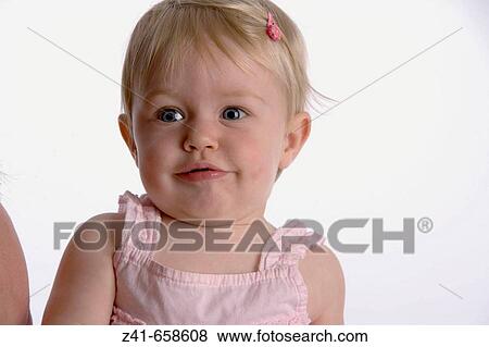 Portrait of blond little girl View Large Photo Image Stock Photo - Portrait of blond little girl. Fotosearch