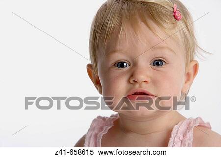 Portrait of blond little girl View Large Photo Image Stock Photography - Portrait of blond little girl. Fotosearch