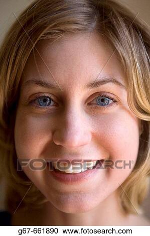 Stock Image - Portrait of blond, sexy, Caucasian girl. Fotosearch