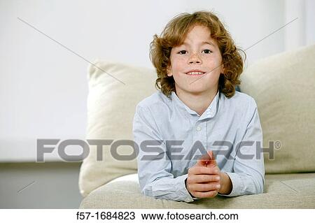 Stock Image - Portrait of boy. Fotosearch