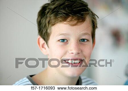 Stock Image - Portrait of boy. Fotosearch