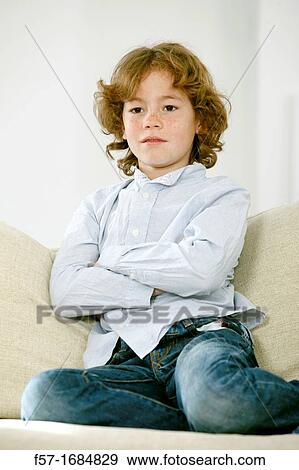 Stock Photo - Portrait of boy. Fotosearch