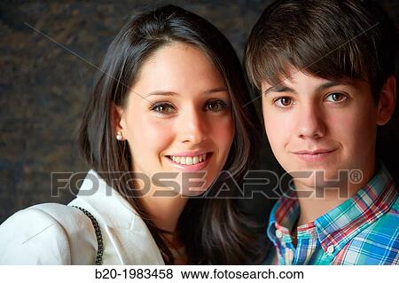 Portrait of brother and sister. View Large Photo Image Stock Photo - Portrait of brother and sister.. Fotosearch