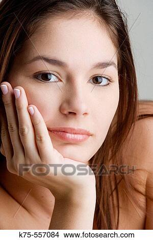 Portrait of caucasian-hispanic woman in her twenties. View Large Photo Image Picture - Portrait of caucasian-hispanic woman in her twenties.. Fotosearch
