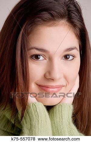 Portrait of caucasian-hispanic woman in her twenties. View Large Photo Image Stock Photo - Portrait of caucasian-hispanic woman in her twenties.. Fotosearch