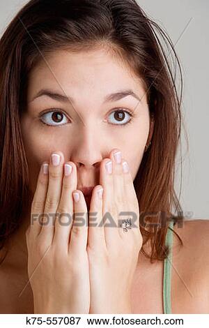 Stock Photo - Portrait of caucasian-hispanic woman in her twenties.. Fotosearch