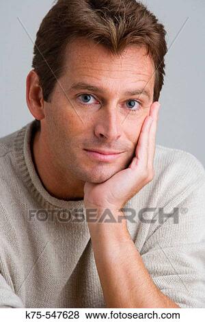 Stock Photo - Portrait of Caucasian man. Fotosearch