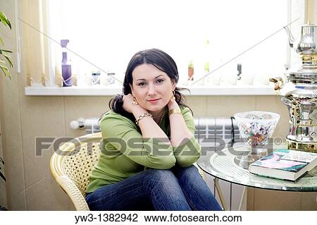 Portrait of Caucasian woman View Large Photo Image Stock Image - Portrait of Caucasian woman. Fotosearch