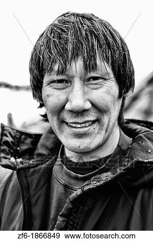 Stock Photo - Portrait of Eskimo Tribesman Alaska. Fotosearch