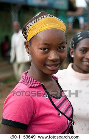 Stock Photo - Portrait of Ethiopian girl, Mizan Tefari, Ethiopia, East Africa.. Fotosearch