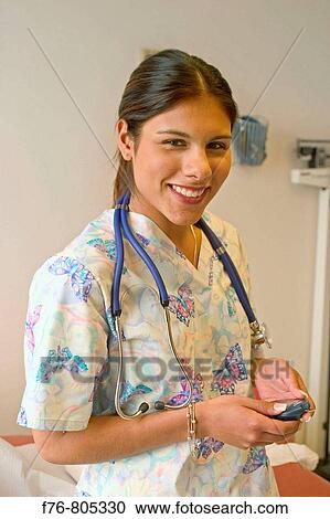 Portrait of female medical technician or nurse View Large Photo Image Stock Image - Portrait of female medical technician or nurse. Fotosearch
