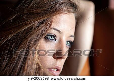 portrait of girl looking lost. View Large Photo Image Stock Photo - portrait of girl looking lost.. Fotosearch