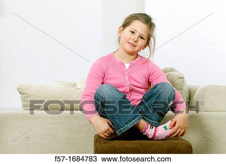 Stock Image - Portrait of girl. Fotosearch